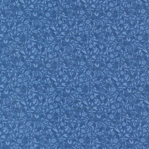 限定数3！USAコットン  花咲くガーデン シーブルー　55335-17   55 X45cmカット販売