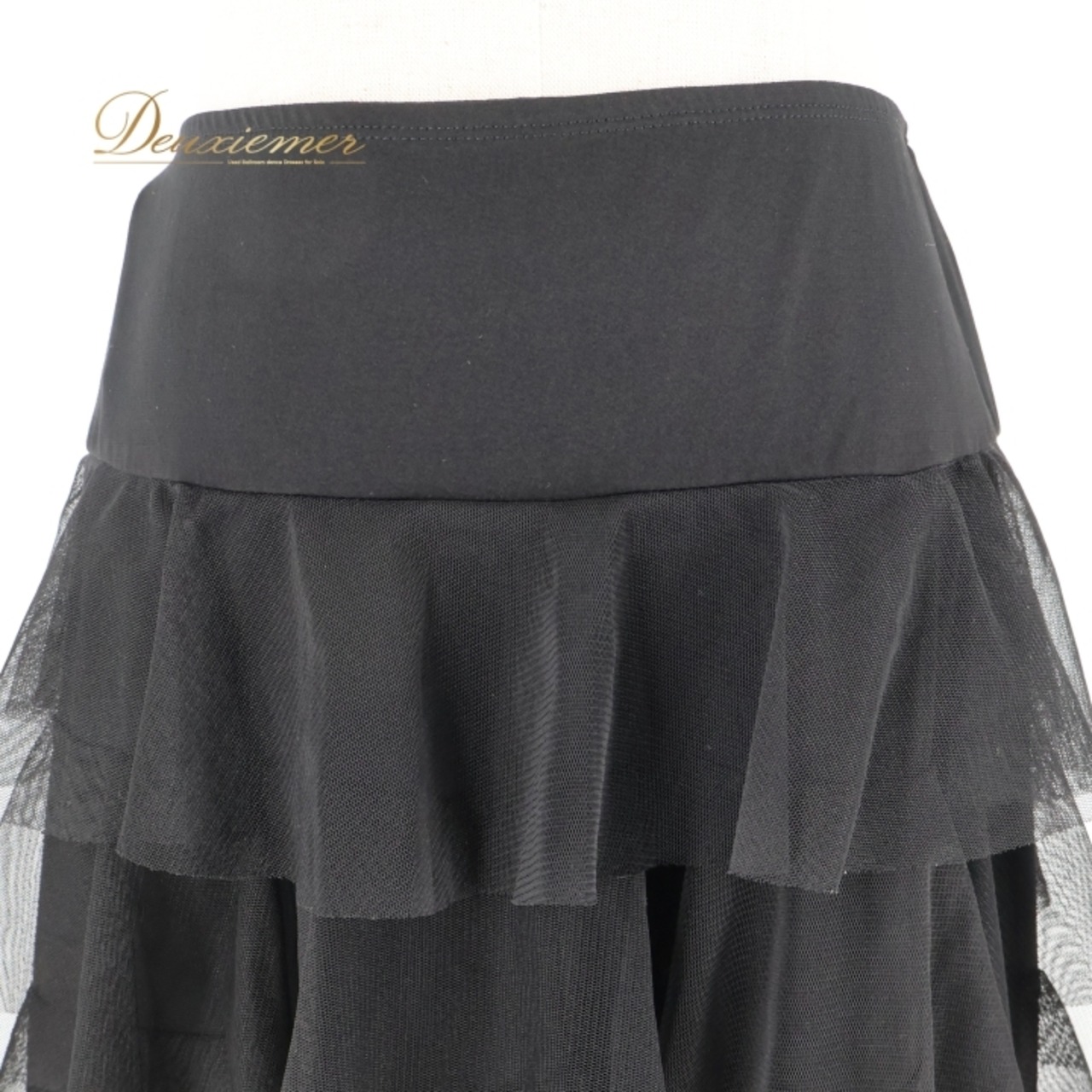 社交ダンス 衣装 チャコット Chacott スカート ラテン 黒 レース レッスン 練習着 無地 ストレッチ 伸縮 ブラック系 動きやすい フェミニン おしゃれ 軽量 ダンススカート 柔らかい スリット シンプル スタイリッシュ レディース Mサイズ ブラック ラテンダンス 練習用