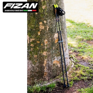 FIZAN フィザン ノルディック ウォーキング ポール アジャスタブル 可変3段 58-127cm R-EVOLUTION レボリューション BLACK