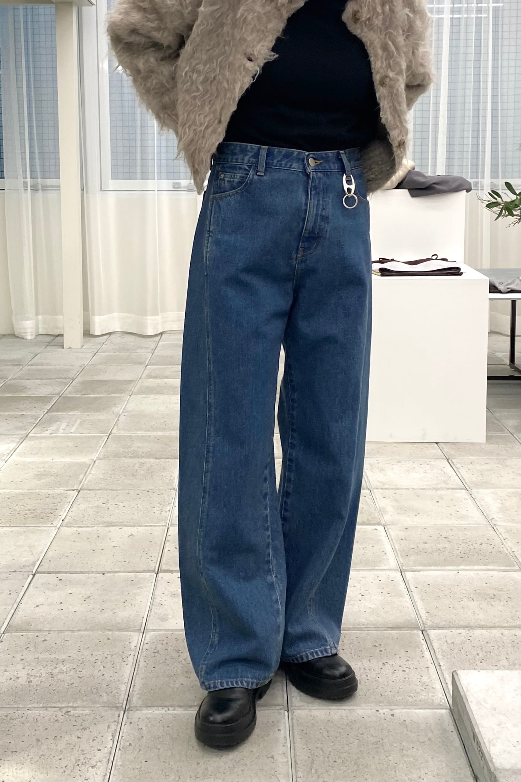 ànuke Panel Loose Denim パネルルーズデニム Blue