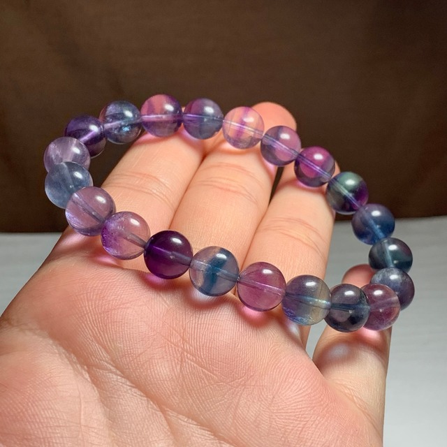 9.透明度高☆美フローライト・ブレスレット