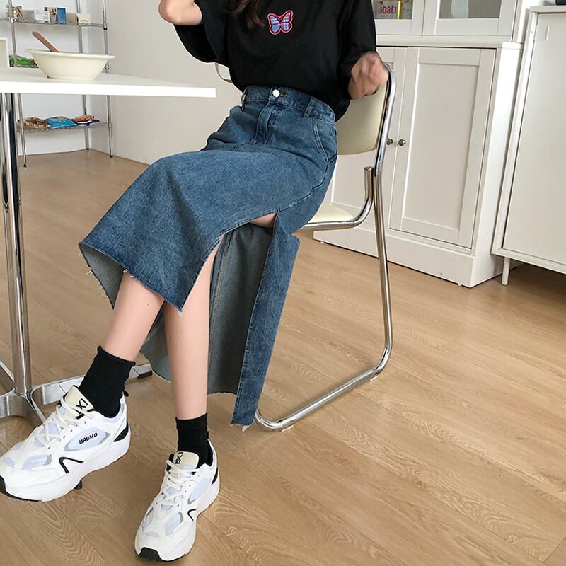 スタイルスカート レディーススプリングスタンダードロングAライン レトロ 春物 試着室6326472185