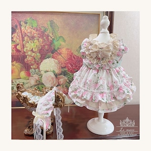 【№B04004】フレグランス きらきらビジュー フリルワンピ(ヘッドドレス:オプション) 【№B04004】フレグランス きらきらビジュー フリルワンピ(ヘッドドレス:オプション)