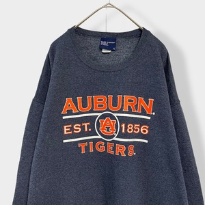 【MV SPORT】カレッジ ロゴ プリント オーバーン大学 タイガース アメフト AUBURN TIGERS スウェット トレーナー プルオーバー L US古着