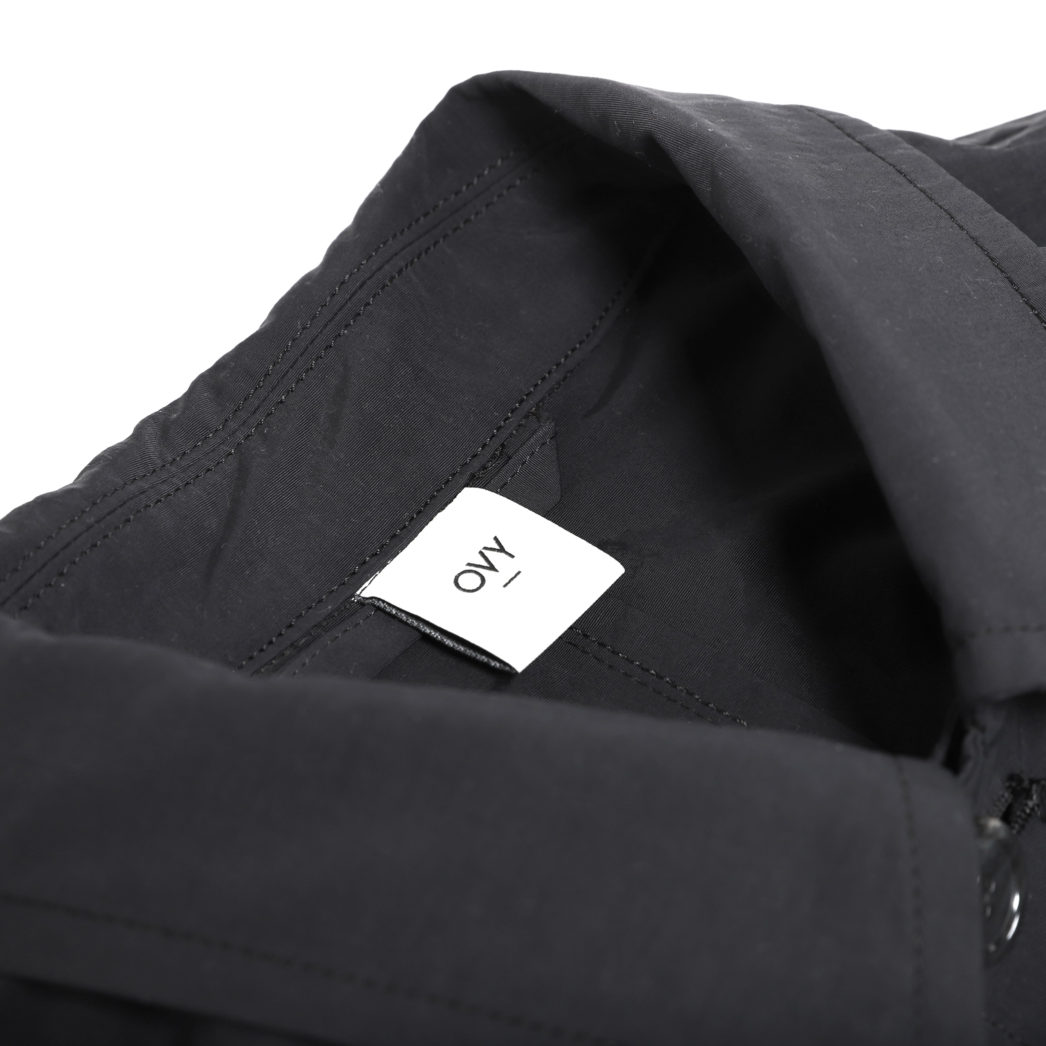 Basic Nylon Bal Collar Coat (black) | OVY