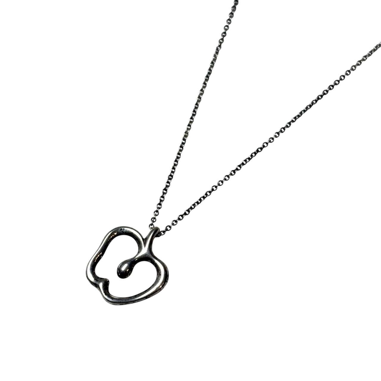 vintage TIFFANY silver apple pendant necklace