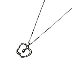vintage TIFFANY silver apple pendant necklace