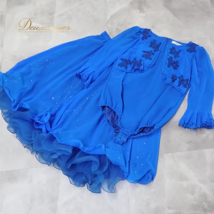 社交ダンス 衣装 スタンダード 上下セット ツーピース パーティ衣装