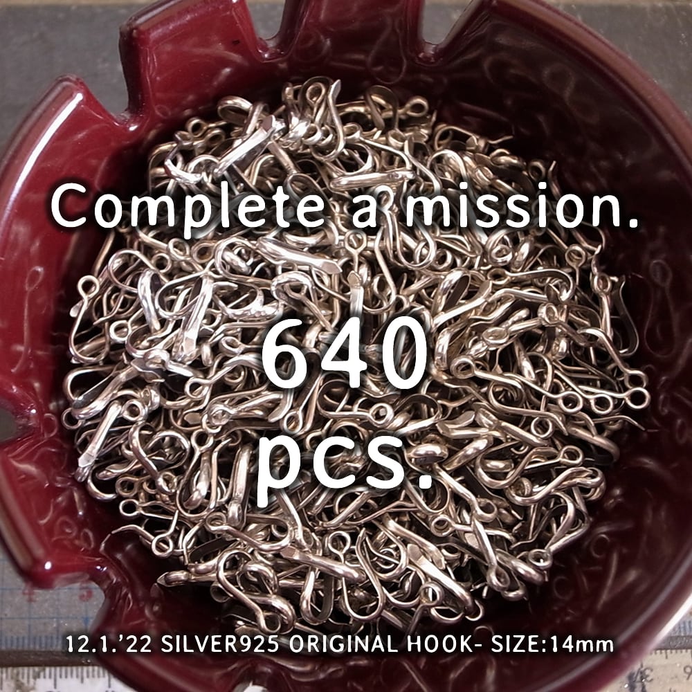 13mm SILVER HOOK- 3pcs./set 13ミリ シルバー925フック-3個セット