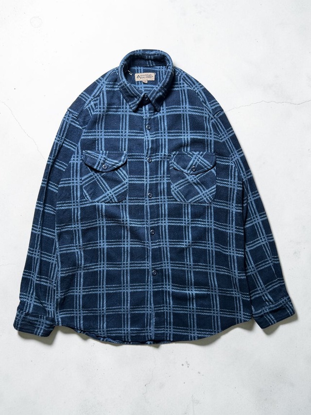MOUNTAIN RIDGE Check Cotton Flannel Button-Up Long Sleeve Shirt