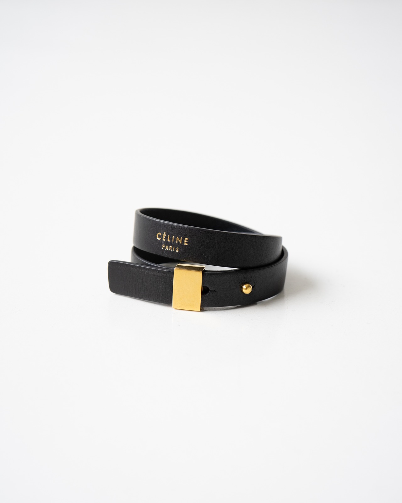 〈CÉLINE by phoebe philo〉Leather Double Bracelet