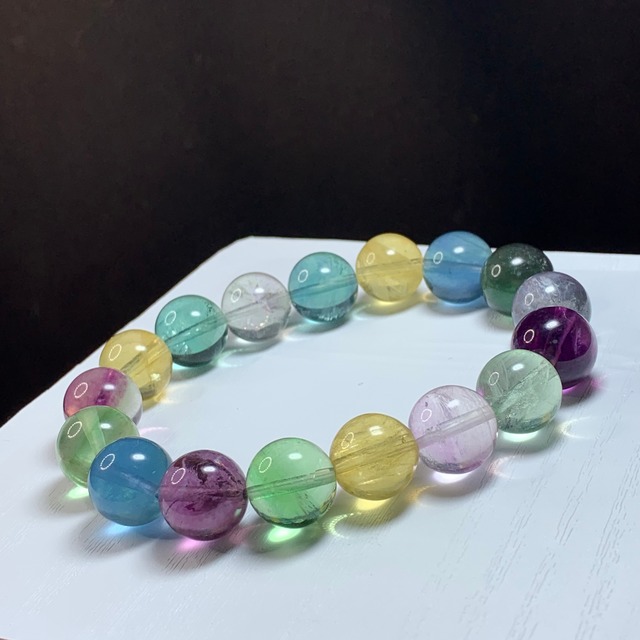 発色美しい☆マルチフローライト ブレスレット