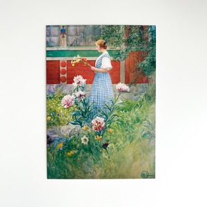 カール・ラーション　ポストカード　27　Lisbeth mit Pfingstrosen