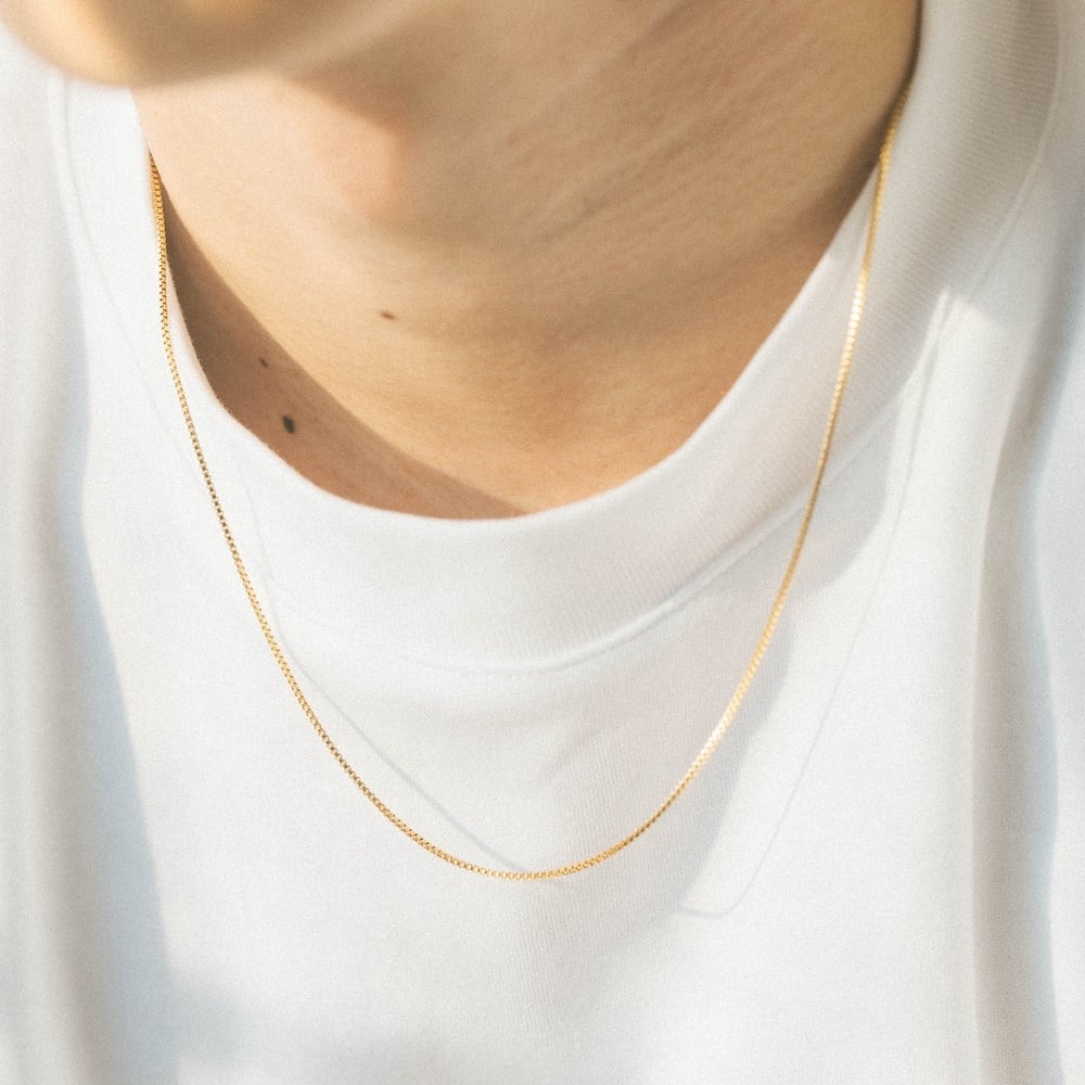 thin venetian necklace (gold) #n72 | garcia