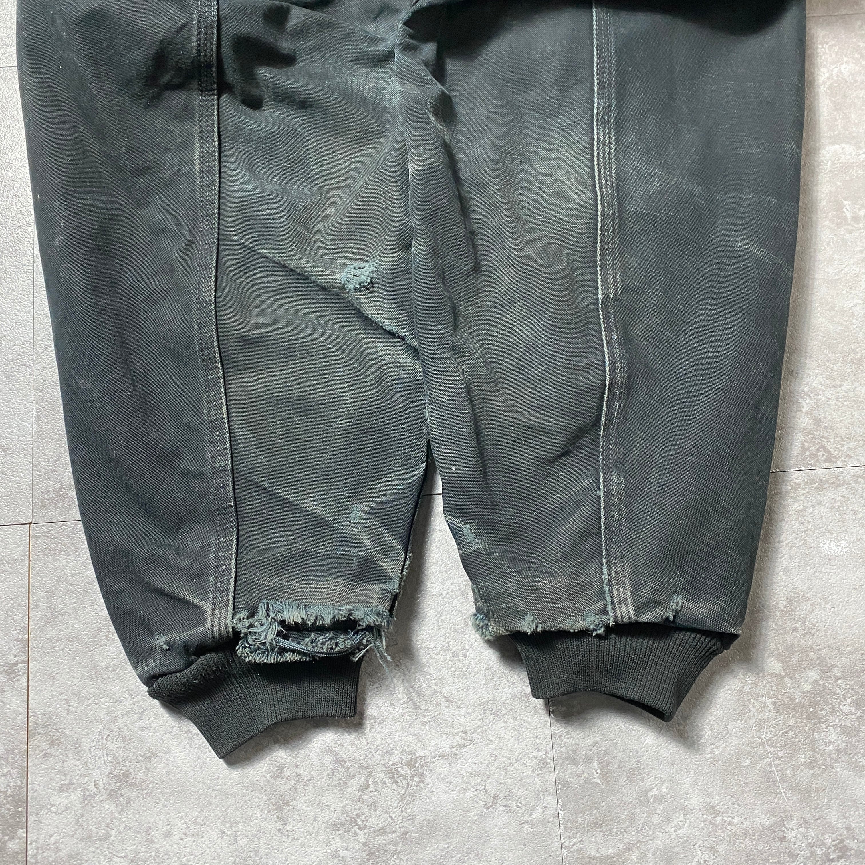 USA製】carhartt カーハート ダック生地 ブラック ダメージ 2XLサイズ
