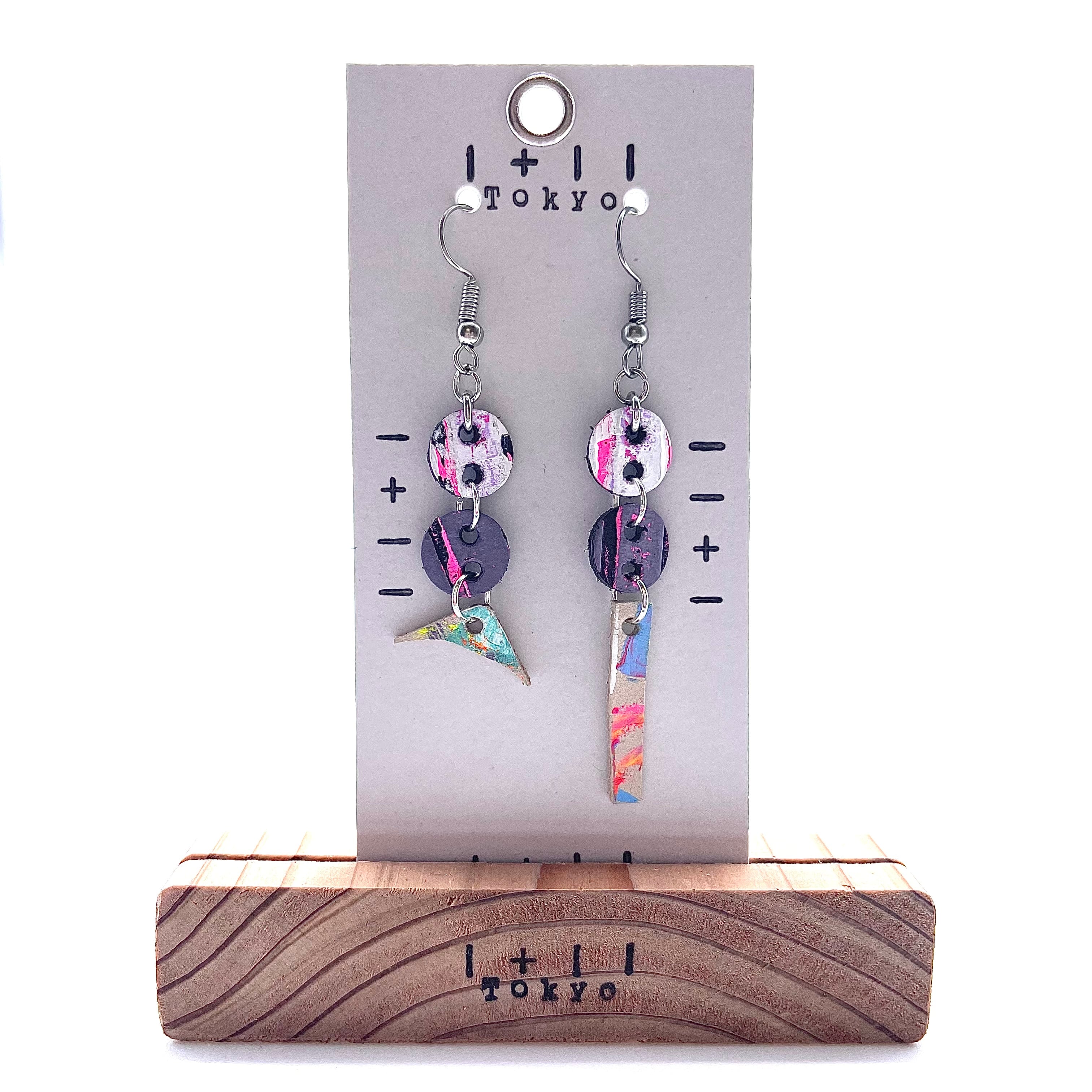 革ピアス　おでんの具　本革