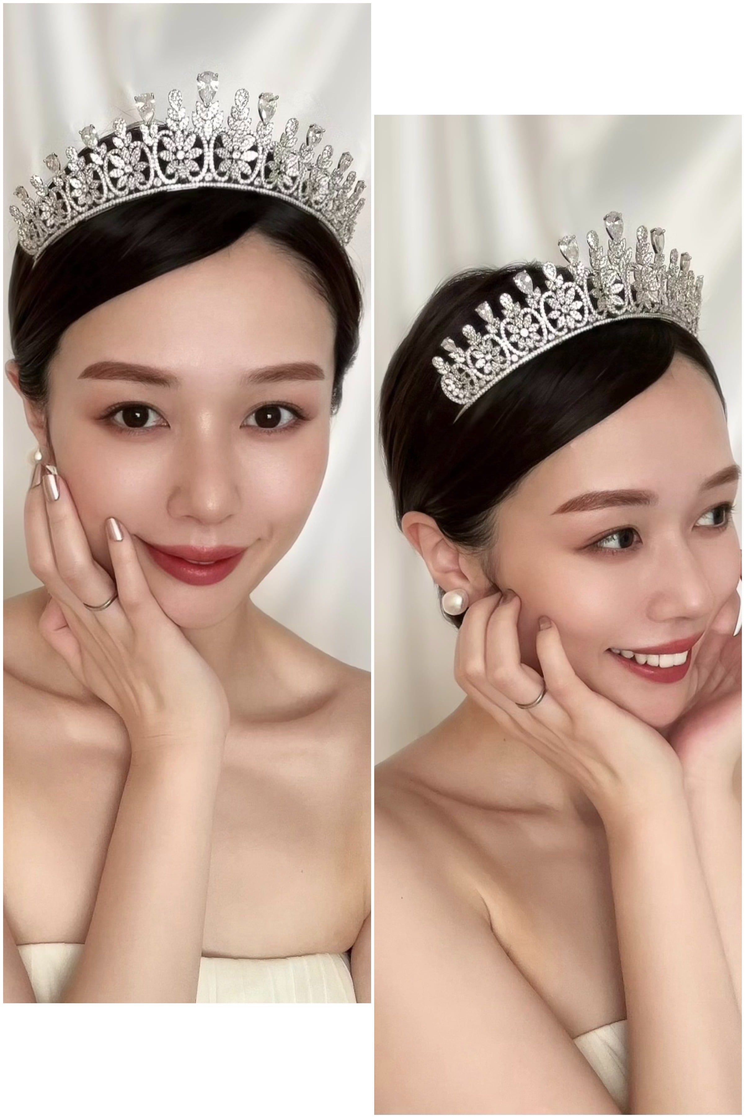 送料無料】ジルコニアティアラ ~ブライダルティアラ~ ≪ZT-15