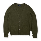 スコットランド製 BEAMS F ビームス エフ ウールニット カーディガン サイズ 40 /グリーン/英国製