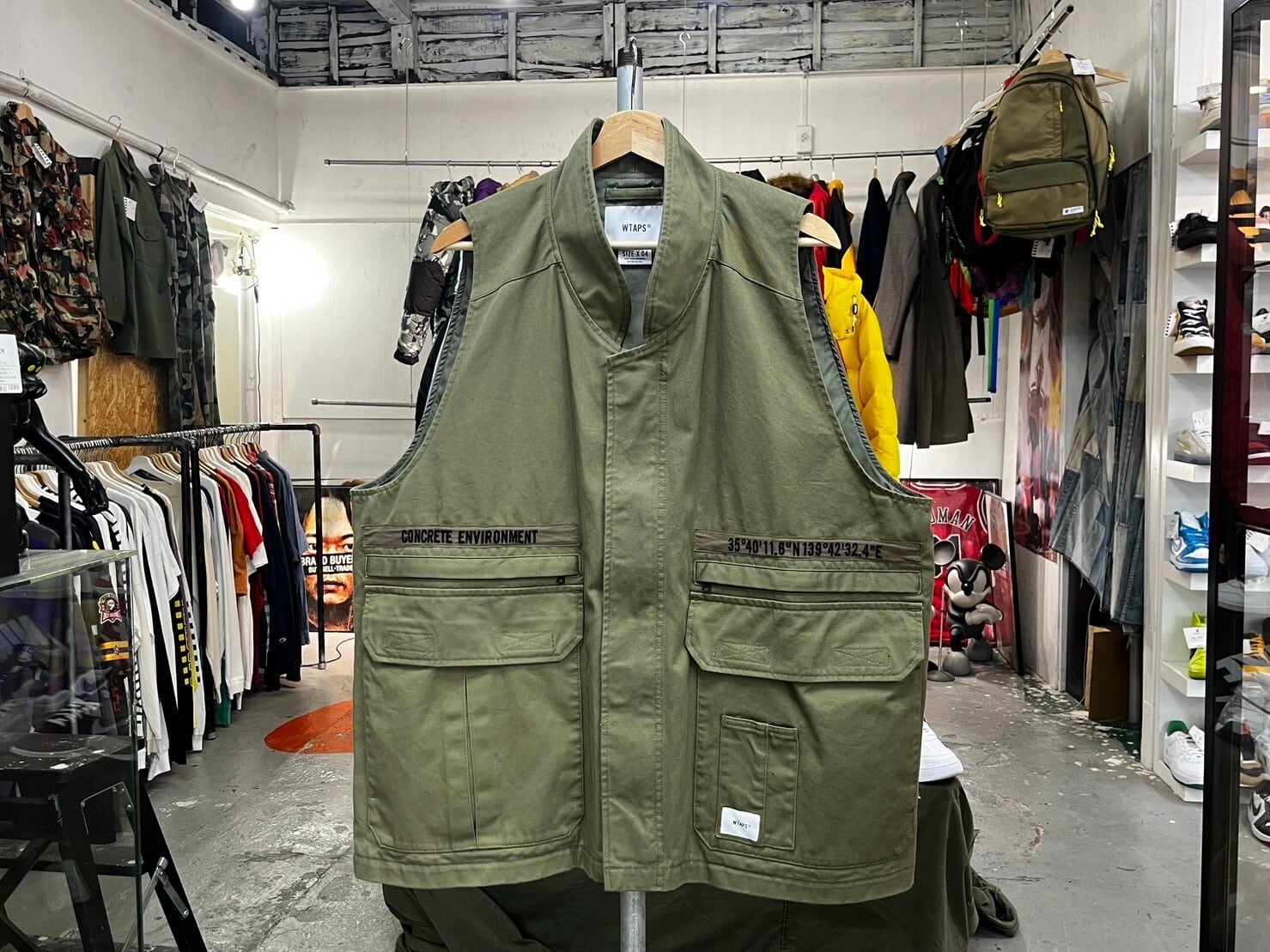 WTAPS REP VEST / COTTON. TWILL OLIVE DRAB 04 211BRDT-JKM03 76506 