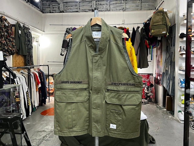 WTAPS REP VEST / COTTON. TWILL OLIVE DRAB 04 211BRDT-JKM03 76506