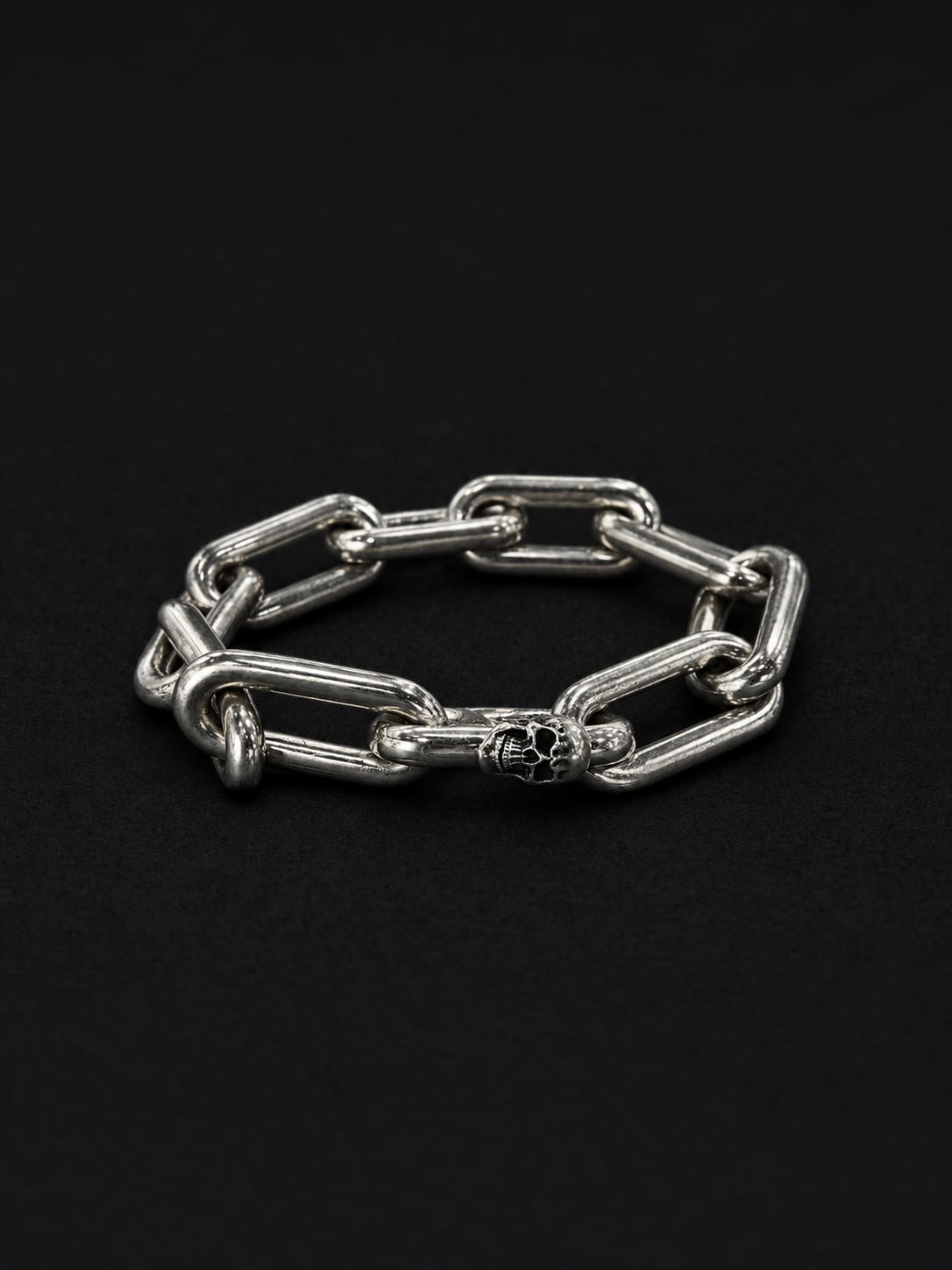 Skull Link Bracelet -Silver-