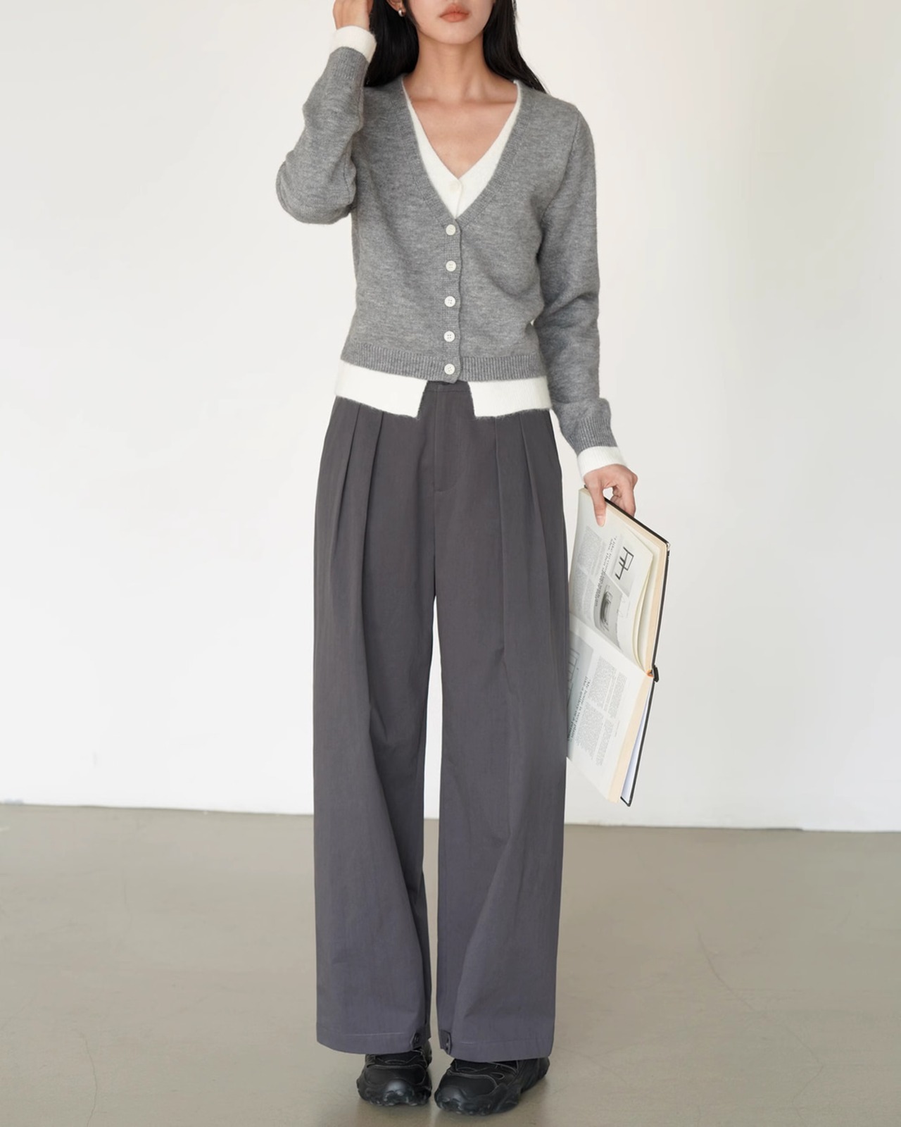 Fake layered Cardigan　T20275