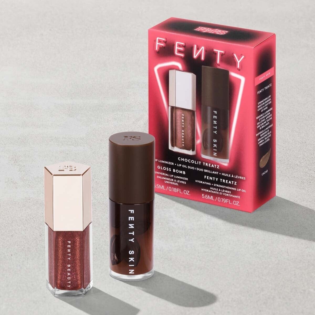 【Fenty Beauty】2025ホリデー Chocolit Treatz Lip Luminizer + Lip Oil Duo