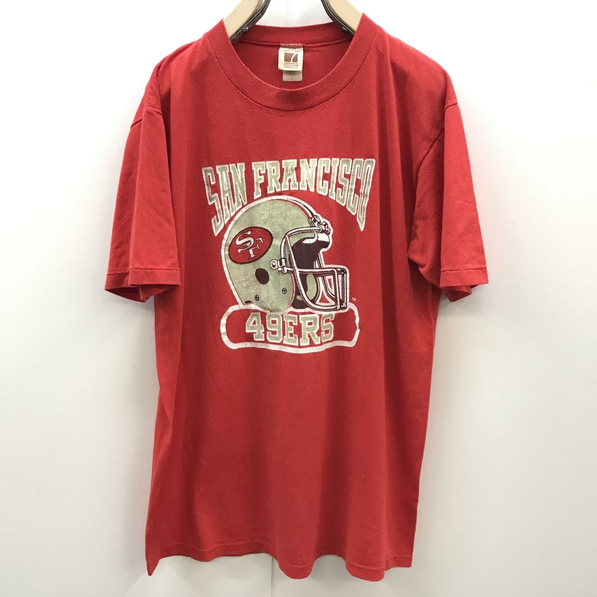ロゴセブン 70年代 USA製 半袖ビンテージＴシャツ NFL SANFRANCISCO 49ers レッド L
