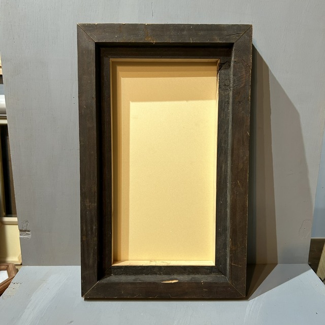 燻された材シンプル古材フレーム(311 x 164) No.25-0008