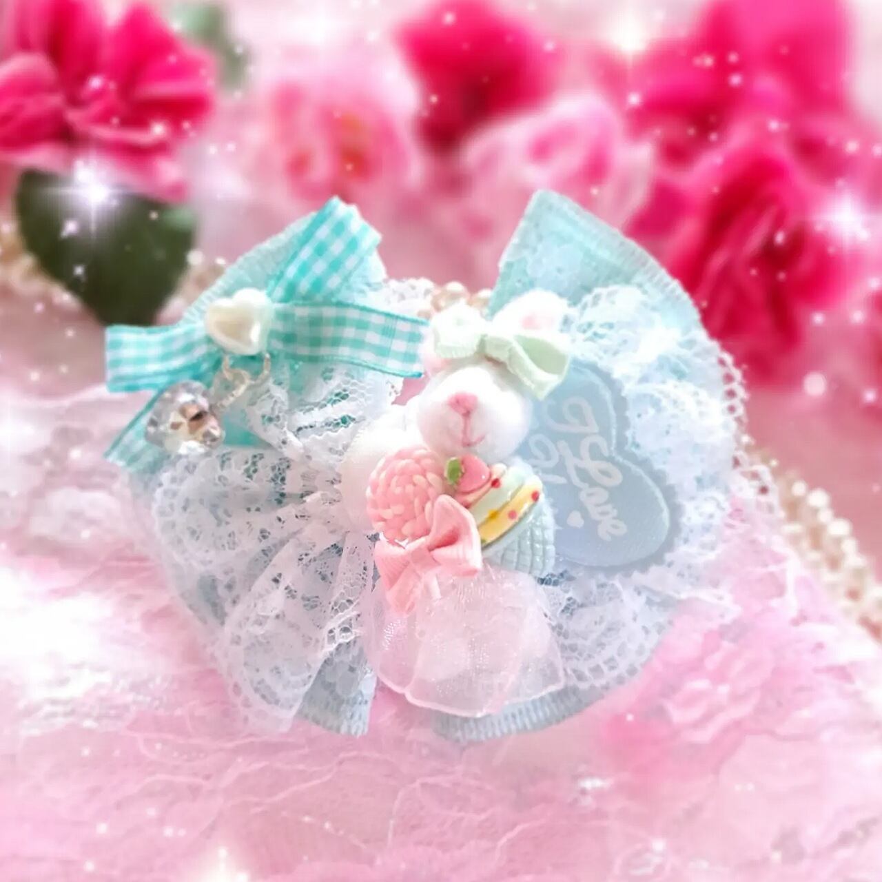 再販15【ティファニーブルー】ナチュラルリボン♡ヘアゴム 【公式通販】