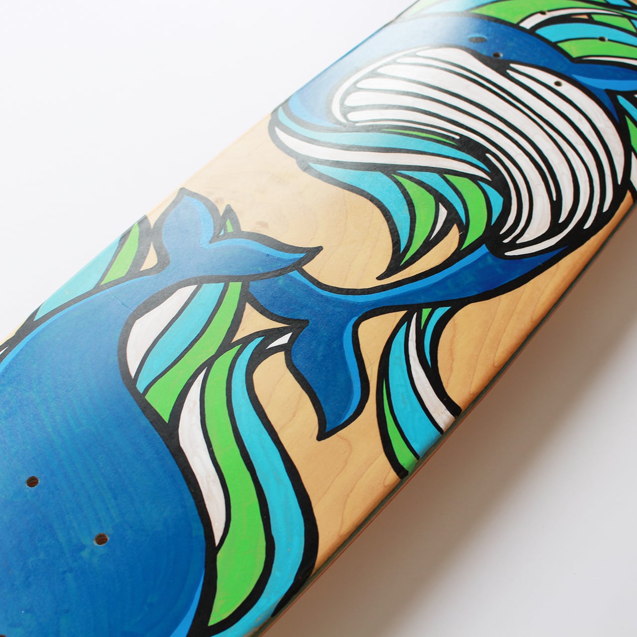 原画】スケートボードデッキ（Twin Whales） | TAMO ART GALLERY
