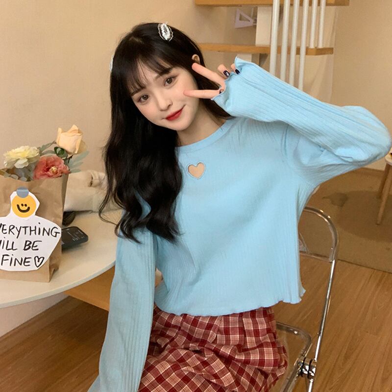 スプリングスタイルルーズTシャツ ショートトップス ロング 春物 試着室57299437660