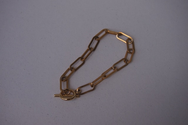 ＜STAINLESS＞PAPER CLIP GOLD BRACELET