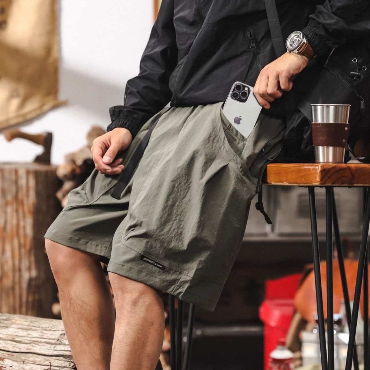 Utility belted cargo shorts 1038 - 10