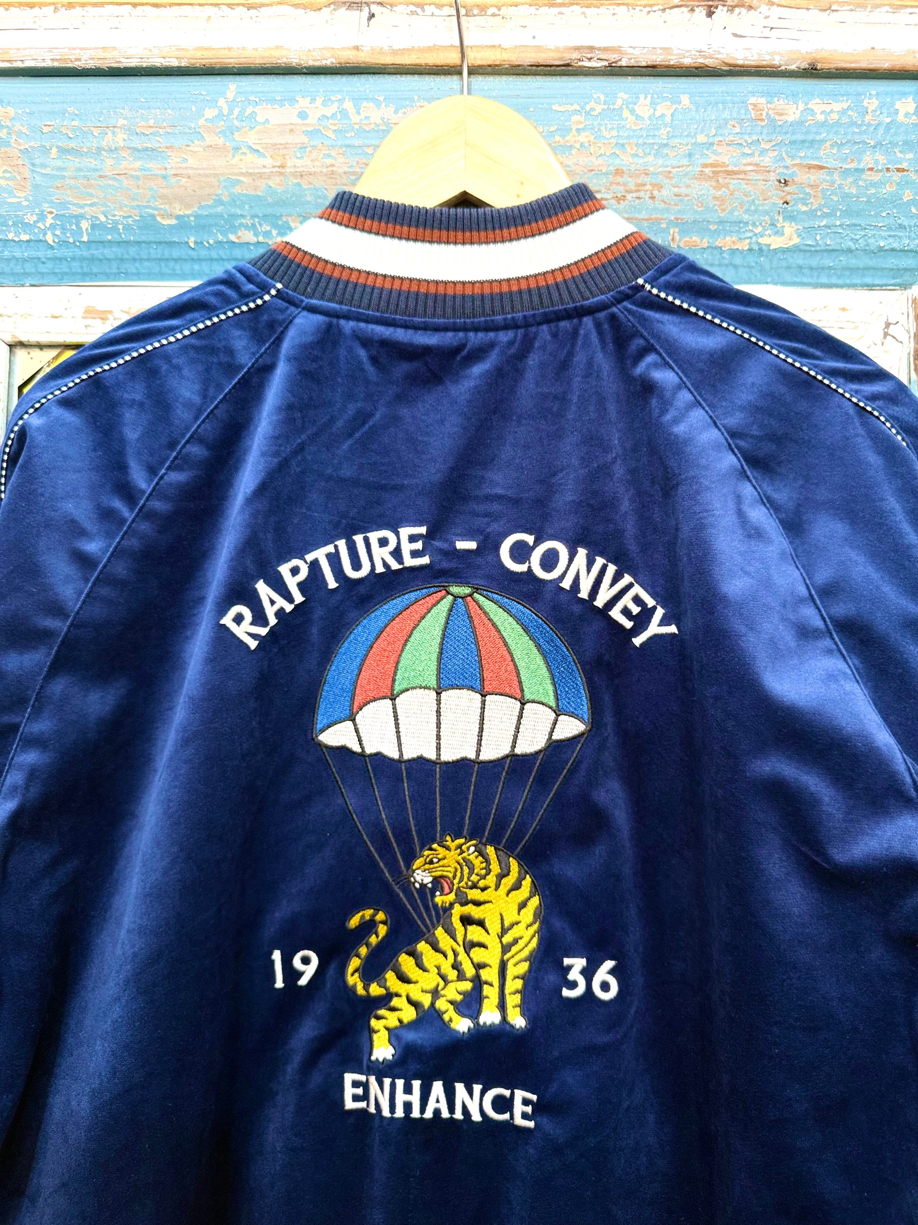 ベロア スカジャン USパラトルーパー パラシュート部隊 刺繍 TEN CARAT】USパラトルーパーズ YOKOSUKA JAPAN 90's ベロアスカジャン