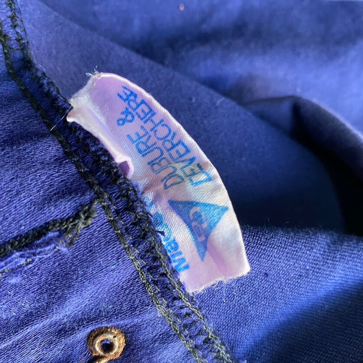 フランス製 DUBURE & DEVERCHERE ブルーモールスキン フロントホック