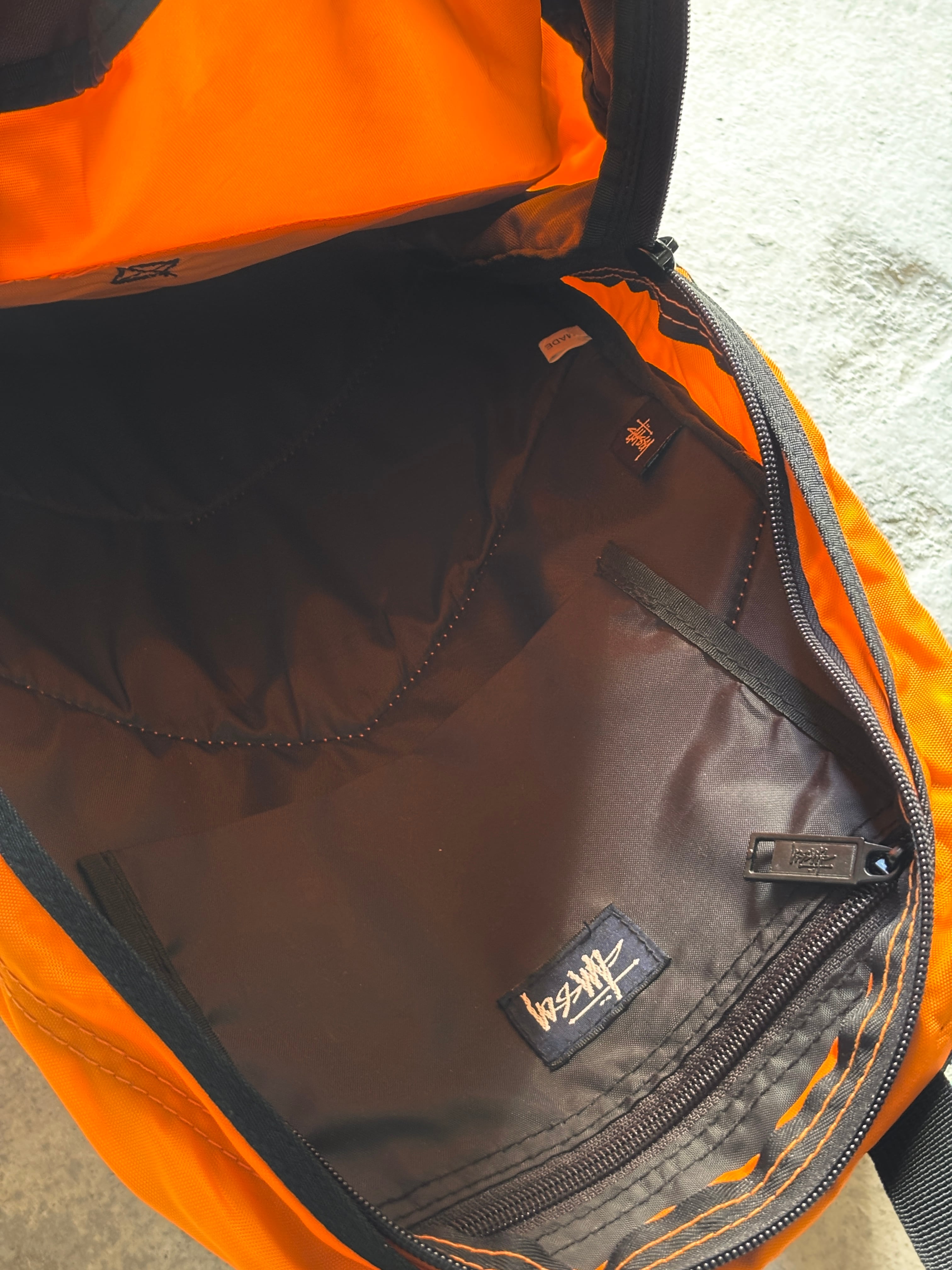 90～00s OLD STUSSY/Backpack/紺タグ/バックパック/リュック/メッシュ