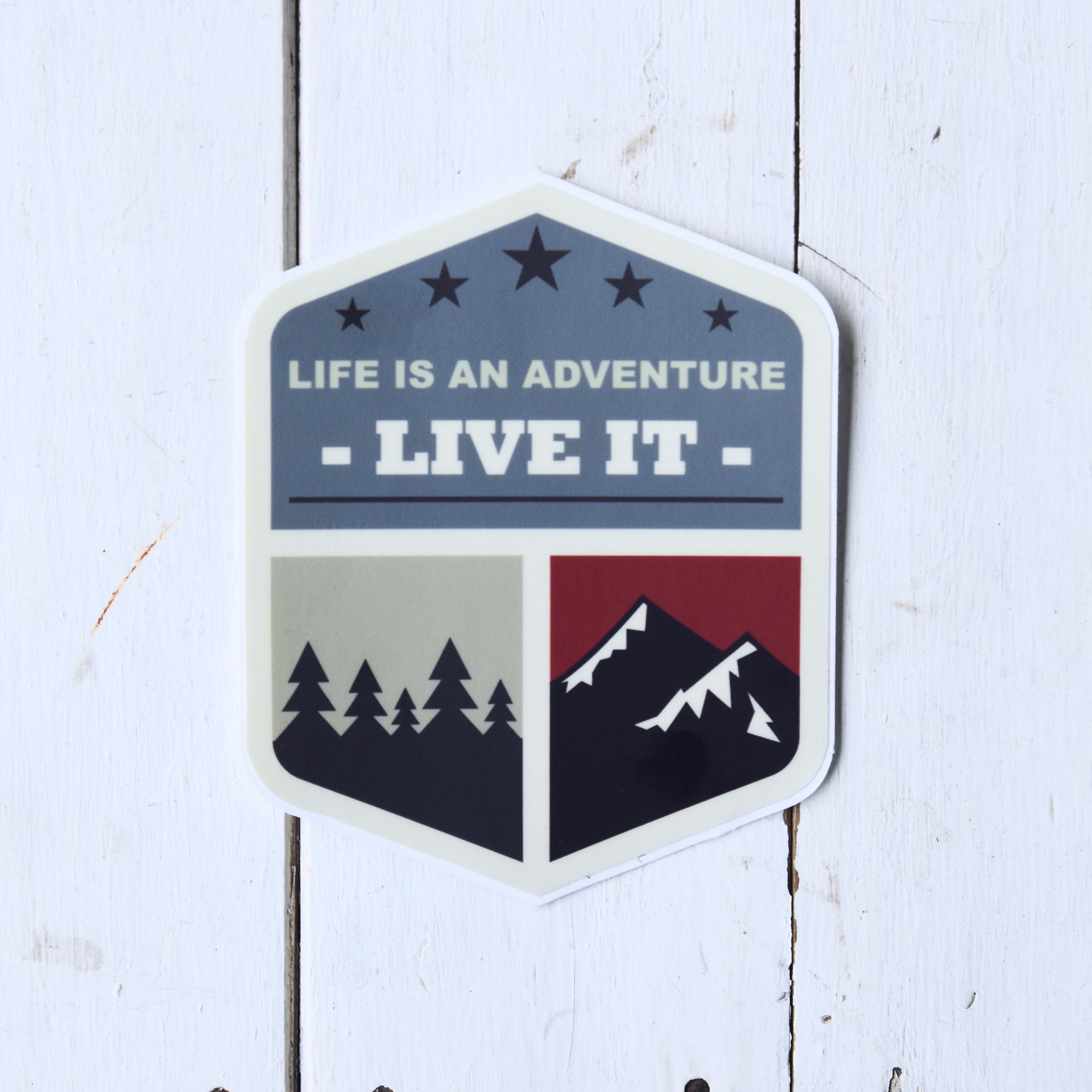 Life is an Adventure 防水ステッカー Decal デカール MOTTAGE アートな車中泊グッズ、カーキャンプ用品の専門店