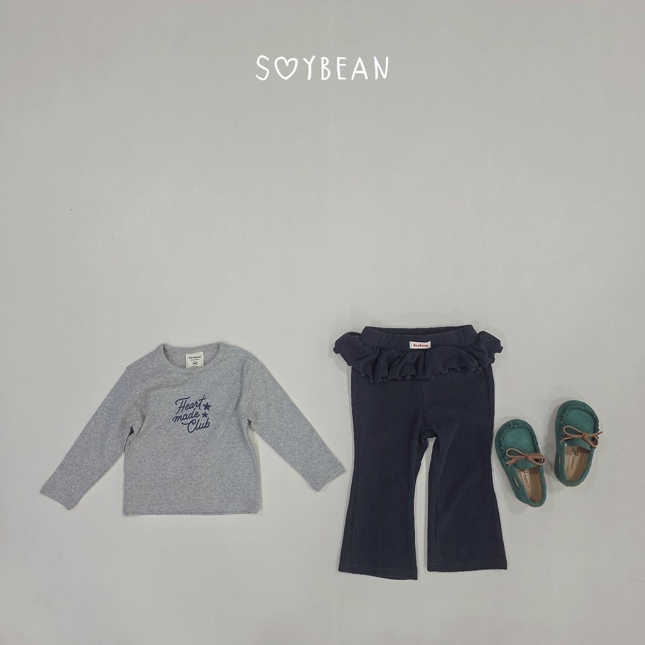韓国子供服 / 26Autumn / soybean / メイド スリムTシャツ / キッズ服 / ジュニア服 / 秋服 *XS~JM*