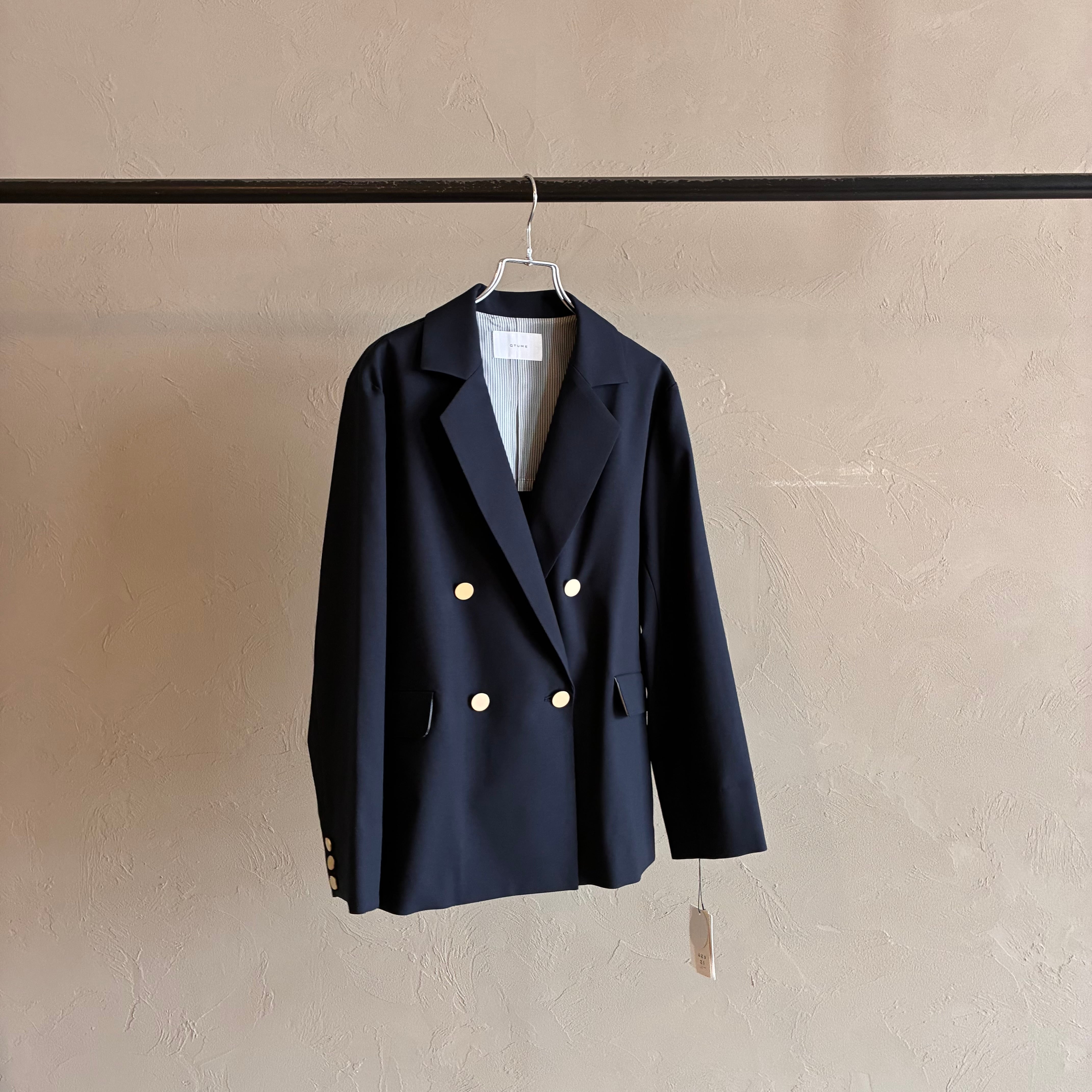 QTUME 】 Reflax ツイルストレッチダブルブレザージャケット | valance