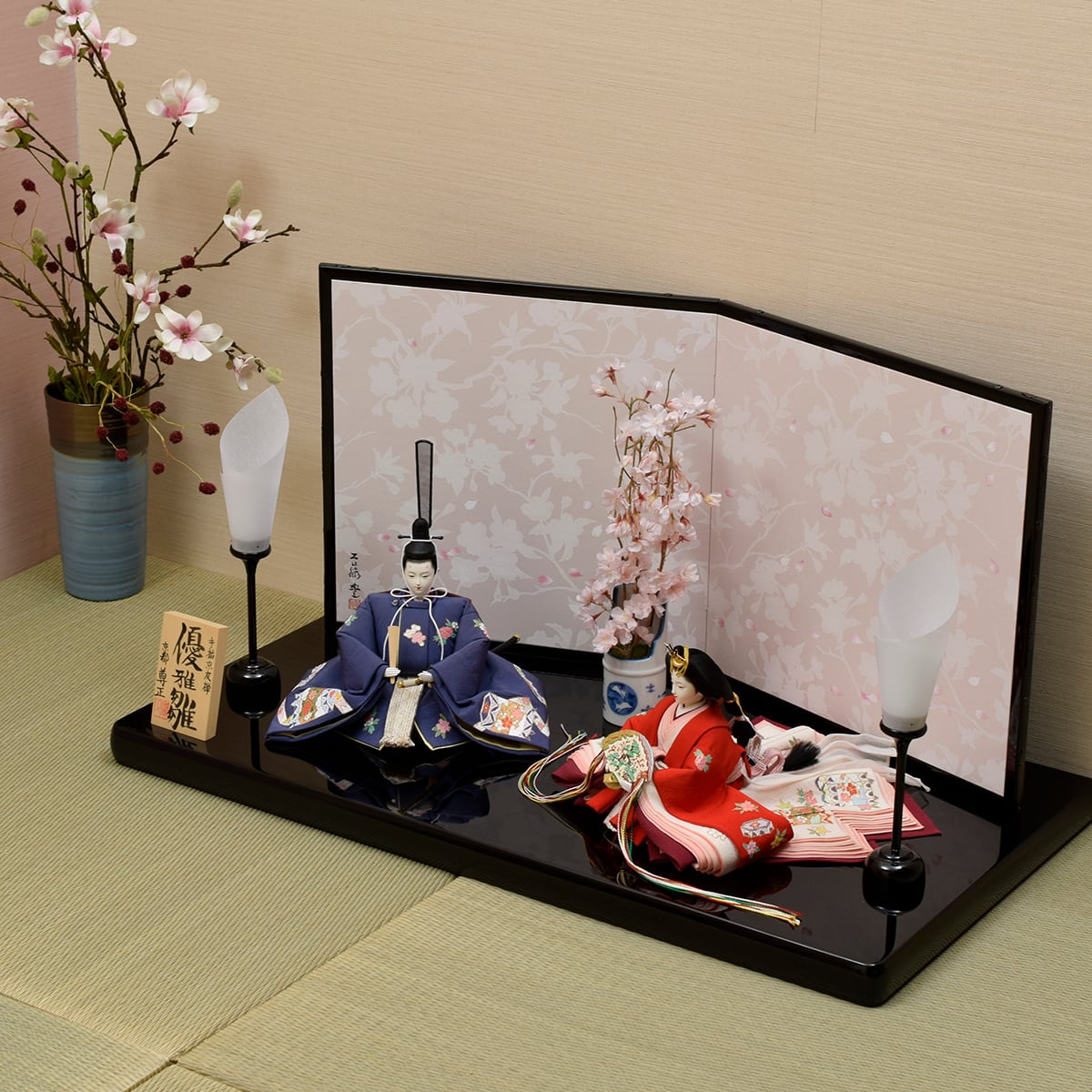 雛人形 親王飾り【金彩貝桶】片岡尊正｜京都｜高級｜手描友禅