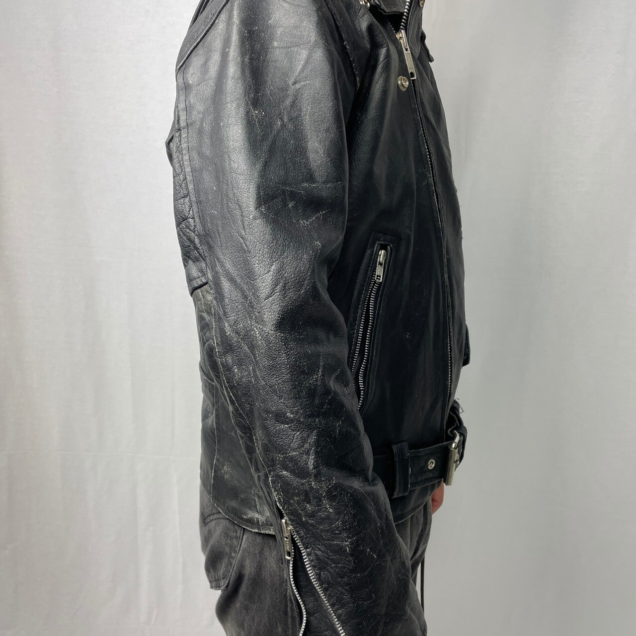 90年代 echtes leder ユーロ パキジャン ダブルライダースジャケット 