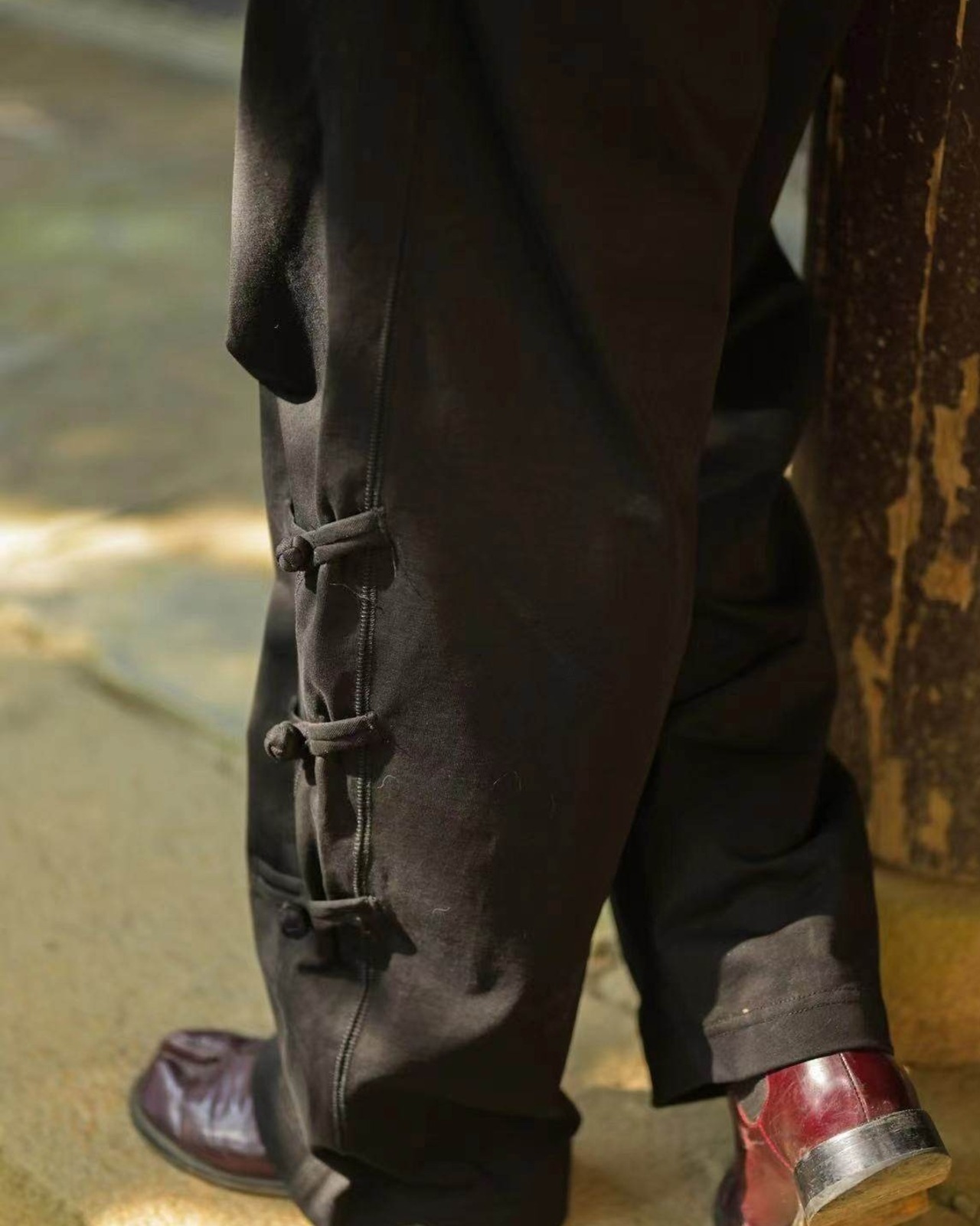 Button Casual Straight Leg Pants【G1084】