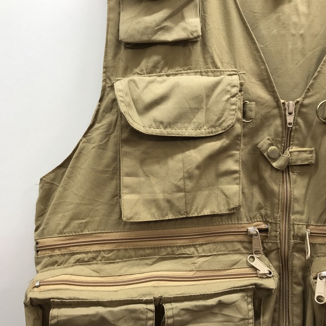 American Fisherman アメリカンフィッシャーマン 80 90年代 フィッシングベスト ベージュ L 古着屋 Eaglebase イーグルベイス Vintage Militaryを中心に古き良き時代のusedを通信販売
