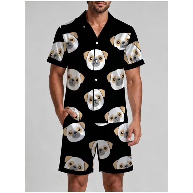 Print pajama -simple face-　　t-item-0347