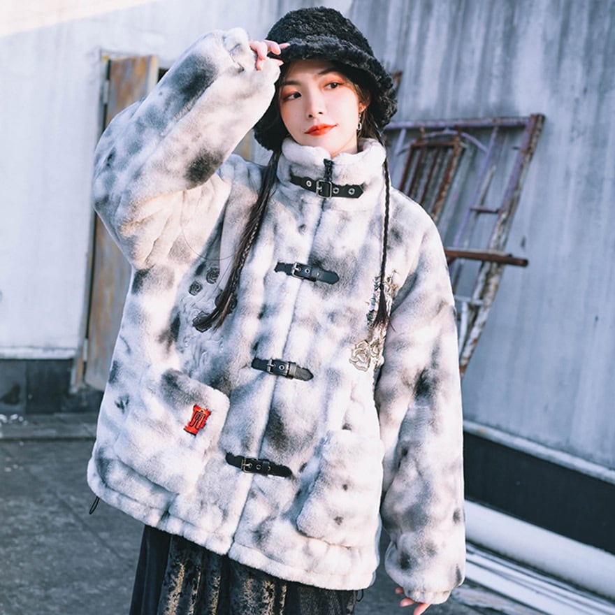 秋冬服 中華風 ふわふわ ファージャケット 古怪舎 防寒