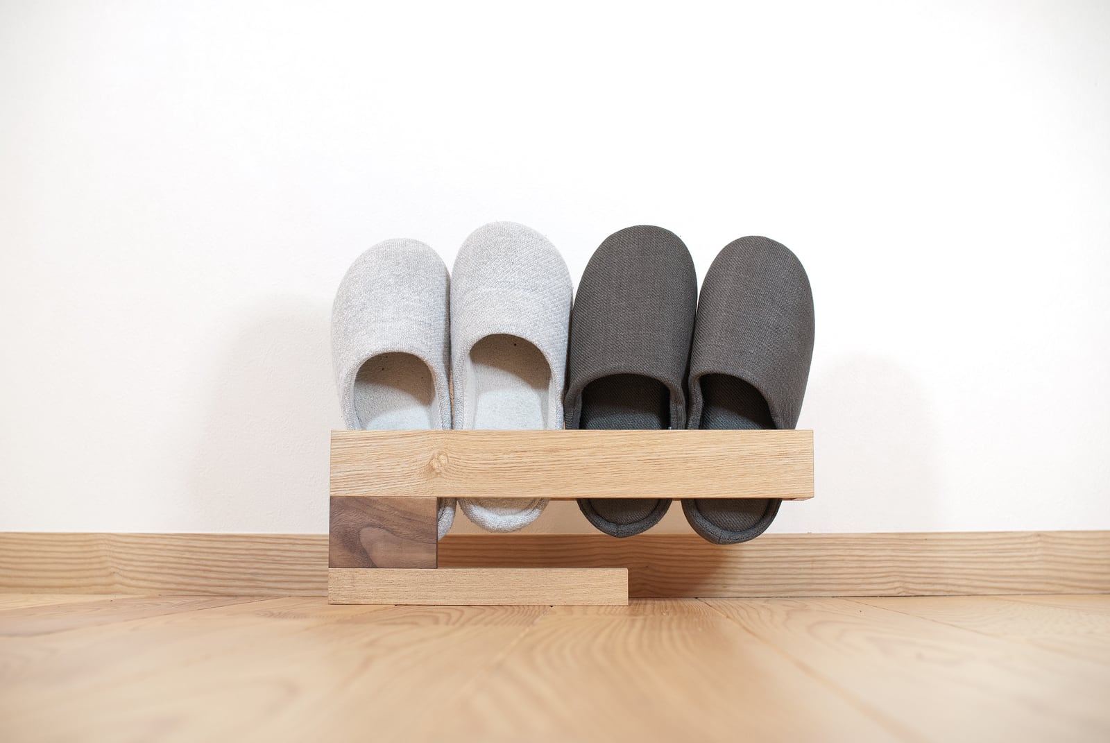 スリッパラック　ウォルナット ウォルナット材のスリッパラック（スリッパラック）｜通販の