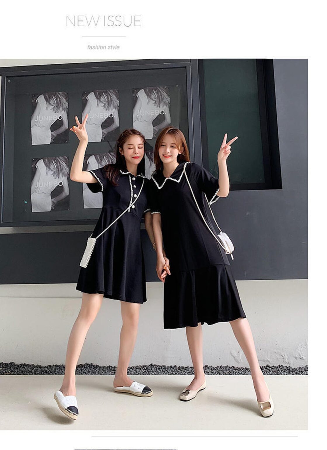 新品 カラーブラックシフォン 韓国 オルチャン K-POP アイドル 