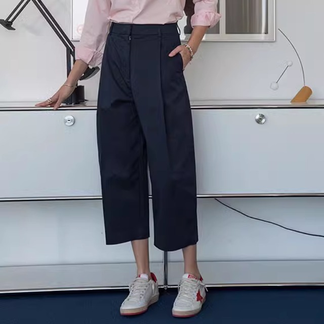 【ハイウエストカジュアルワイドパンツ 】P00679