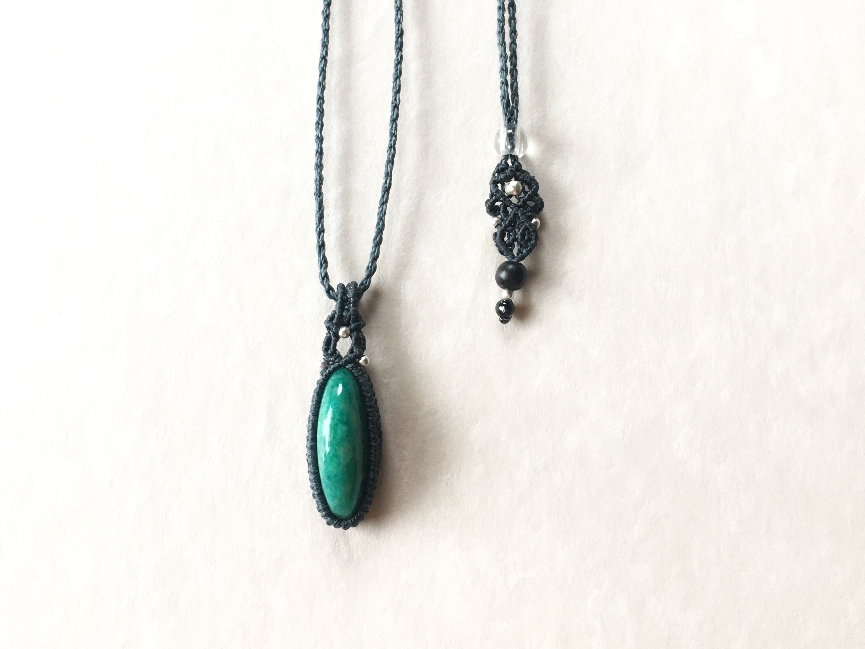 ロシアンアマゾナイト macramé necklace